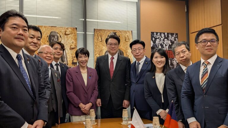 林右昌訪日拜會高市早苗　深談台日安全與區域局勢