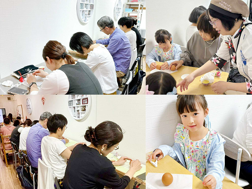 參加者們挑戰端午立蛋