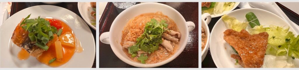 甘醋河鰻老油條 (左)、寶島蚵仔麵線 (中)、台式懷舊滷排骨 (右)