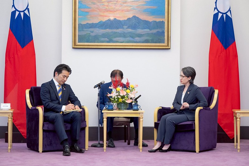 双方会談 （写真：総統府ホームページより）