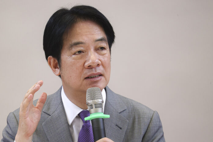 米国が対台湾関税を発表　頼総統が記者会見で説明（写真\中央社）