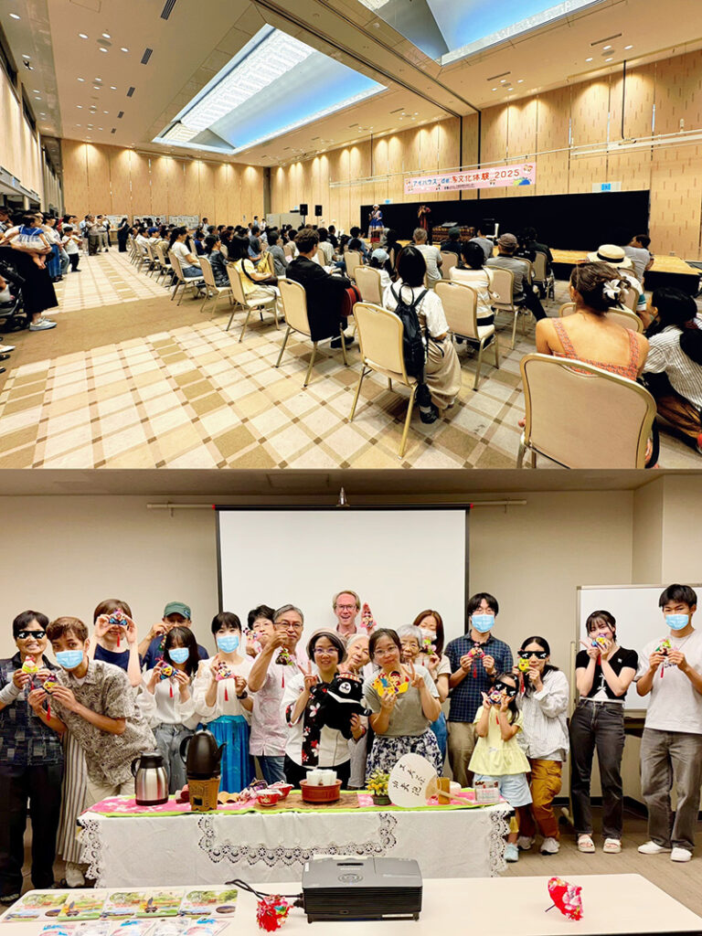 (上圖) I-House de多文化體驗2025活動現場 (下圖)台灣文化講座大合照