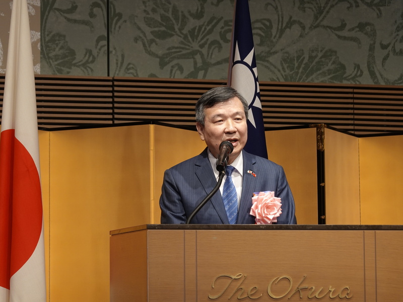 駐日代表李逸洋大使致詞(圖/中央社)