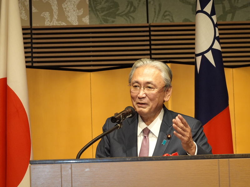 日華懇會長古屋圭司致詞(圖/中央社)