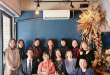 徐佳菁委員長和栃木台灣總會執行部合影 （前左1）栃木臺灣總會會長鄭鈞晏