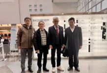 林益聖主任(左一)、千康浩院長(左二)、歐宴泉院長(右二)、許兆畲部長(右一)